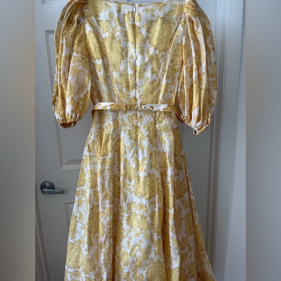 NWOT ZIMMERMANN Postcard floral-print linen and silk-blend midi dress  size 2AU - Picture 6 of 9